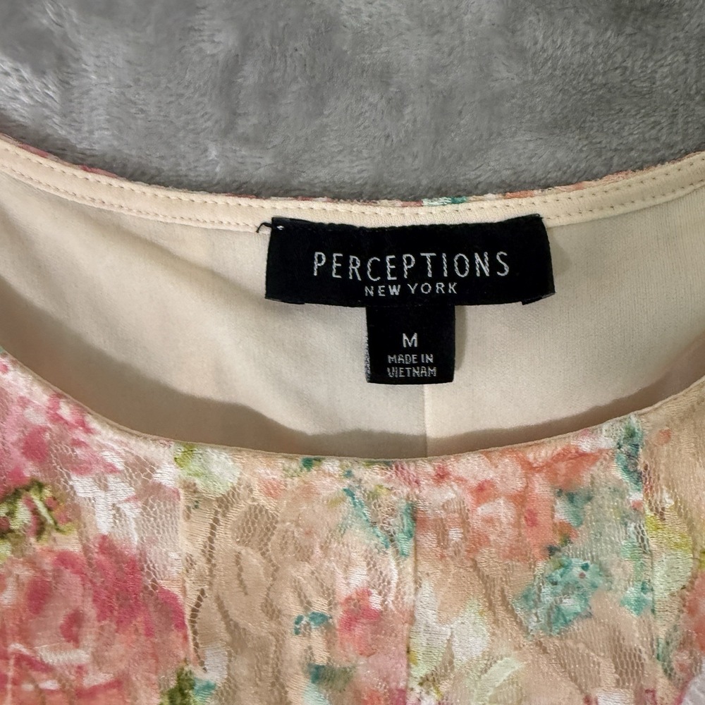 Perceptions Womens Cottagecore Floral Lace Fairy Dress Size M Feminine Romantic - Picture 3 of 8